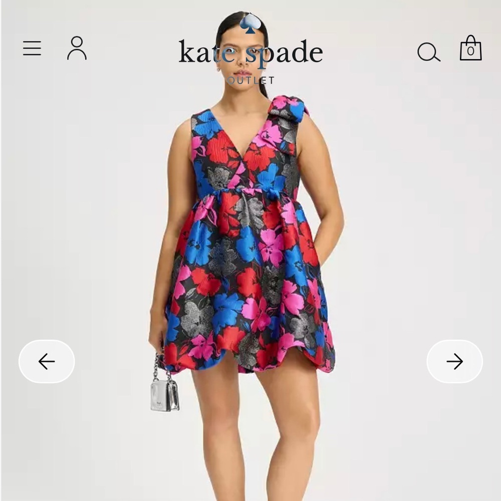Kate Spade Women's Floral Dress - Black, Blue, Pink